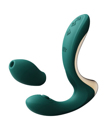 Zalo - Talis - G-Spot Pulsewave Vibrator met Zuigfunctie en Verwarmfunctie - Smaragd Groen