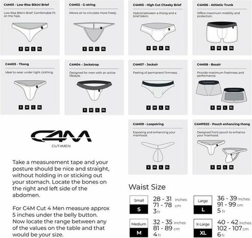 Cut4Men - Sexy Kanten Heren G-string -  Zwart - Maat X/L