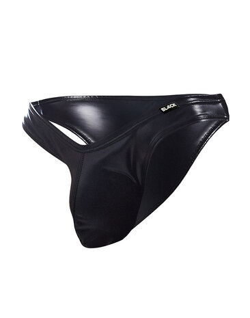 Cut4Men - Sexy Wetlook Herenslip -  Boost - Zwart - Maat XL