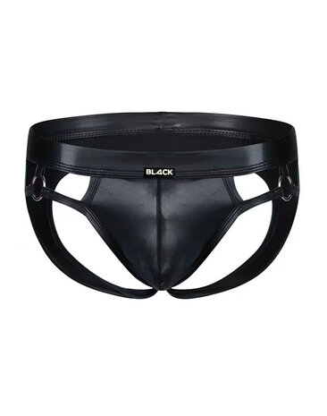 Cut4Men - Sexy Wetlook Jockstrap -  Dungeon - Zwart - Maat L