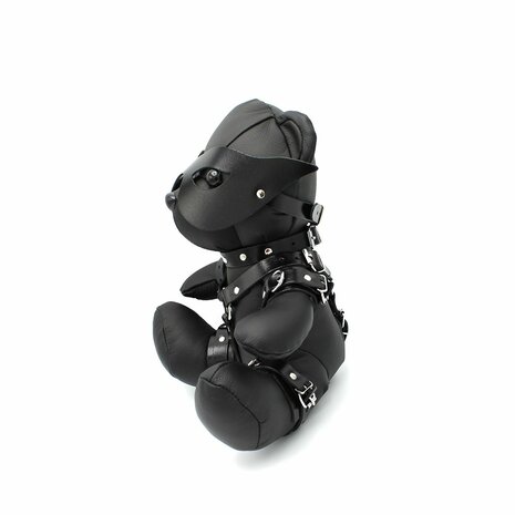 Kiotos Leather - EDDY de BDSM Teddybeer - Black Blindfold - Leder