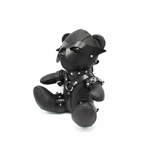 Kiotos Leather - EDDY de BDSM Teddybeer - Black Blindfold - Leder