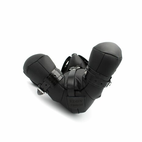 Kiotos Leather - EDDY de BDSM Teddybeer - Black Blindfold - Leder