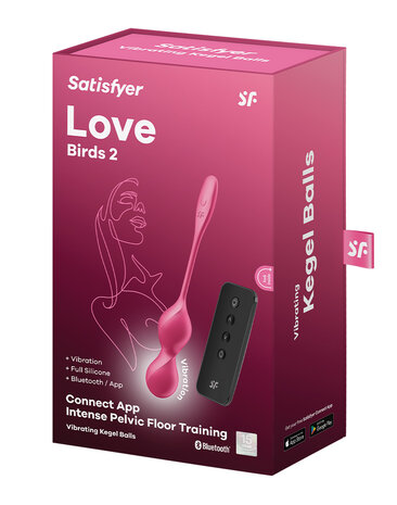 Satisfyer - Love Birds 2 - Vibrerende Vaginale Balletjes - Met App Control - Roze