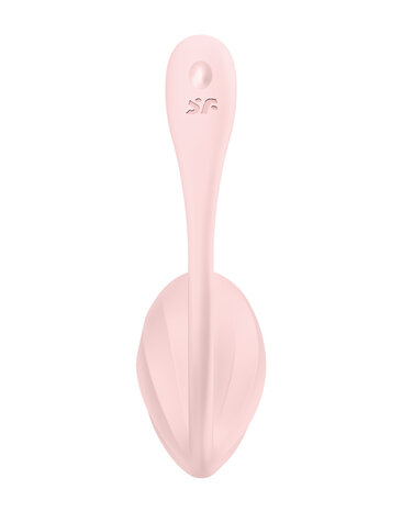 Satisfyer - Ribbed Petal Rose - Draagbare Vibrator - Panty Vibrator - Vibrerend Eitje - Met App Control - Roze