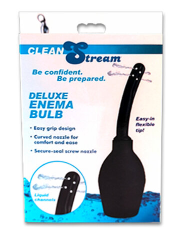 CleanStream - Deluxe Enema Knijpbal - Zwart