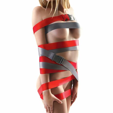 StrapeaseXL Bondage Straps - 2 stuks - 2,4 meter - Rood