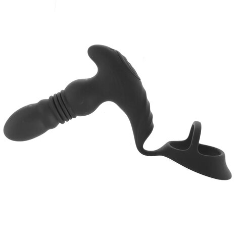 Thunder Plugs - Stotende Anaal Vibrator met Cock/Ball Strap en Afstandsbediening