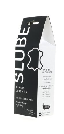 Slube - Black Leather - Single Bath Play - Body to Body Glijmiddel - 2 x 125 gram