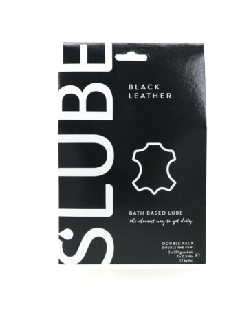 Slube - Black Leather - Double Bath Play - Body to Body Glijmiddel - 2 x 250 gram