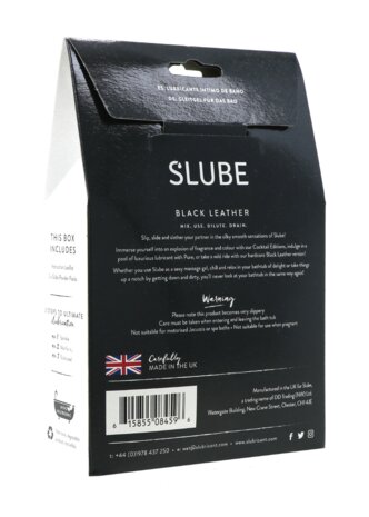 Slube - Black Leather - Double Bath Play - Body to Body Glijmiddel - 2 x 250 gram