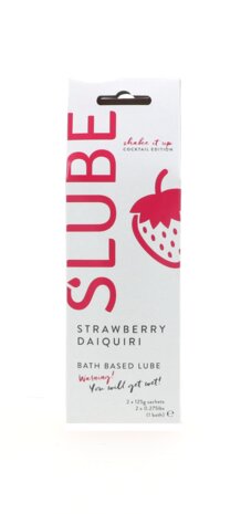 Slube - Strawberry Daiquiri - Single Bath Play - Body to Body Glijmiddel - 2 x 125 gram