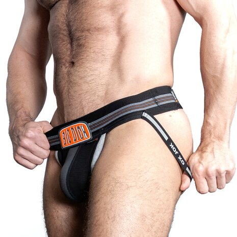 Oxjok Bulger - Pumper Slider Jockstrap - Voor Groter Geschapen Mannen - Black Iron - Maat L