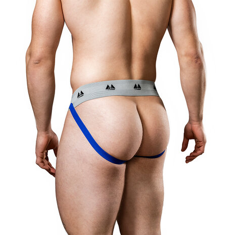 MM Original - Jockstrap Herenslip - Tailleband 5 cm - Blauw/Grijs - Maat S