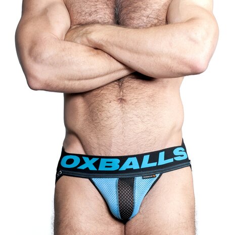 Oxjok Airmesh - Upthrust Slider Semi-Transparante Jockstrap - Sky Blue - Maat XL