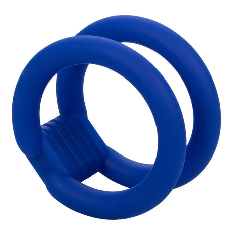 Calexotics - Admiral Dubbele Siliconen Cockring - Blauw