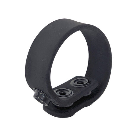 Brutus - Cockring - Siliconen Cock Strap - Zwart - 3 Snap Silicone Cock Strap