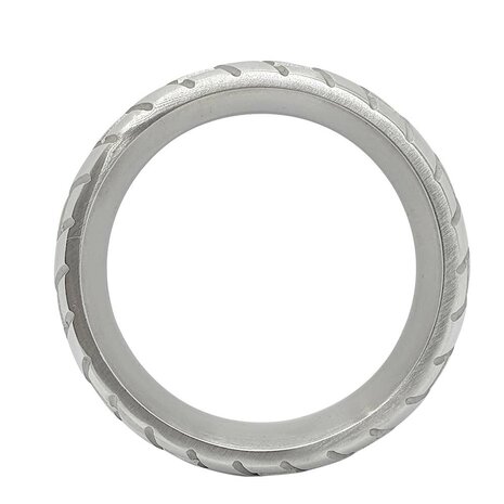 Black Label - Tire - Zware RVS Cockring met Bandenprofiel - Diameter 50 mm