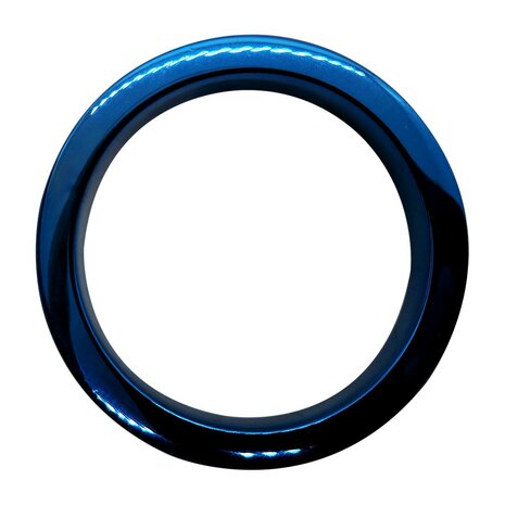 Black Label - BlueBoy - Platte Cockring - RVS - Blauw - Diameter 50 mm