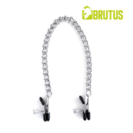 Brutus - Basic - Tepelklemmen Met Ketting - Zilver