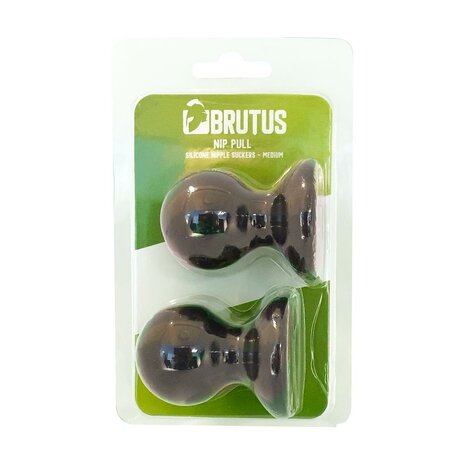 Brutus - Tepelzuigers - Zwarte Siliconen Tepelzuigers - Nip Pull - Nipple Suckers - Maat M