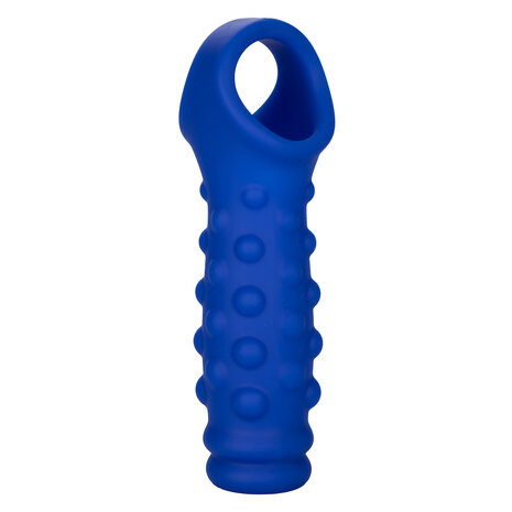 Calexotics - Admiral Geribbelde Penis Sleeve - Liquid Siliconen - Blauw