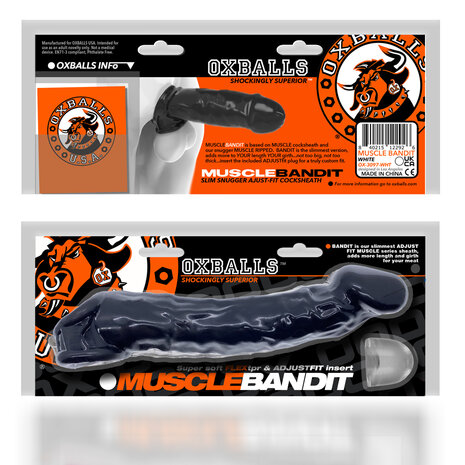 Oxballs - Muscle Bandit - Slim Penis Sleeve - Zwart