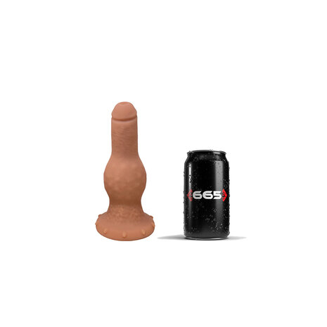 665 Liquid Silicone - Dildo - Liquid Siliconen XXL Dildo - Puffer - Lichte Huidskleur - Maat M