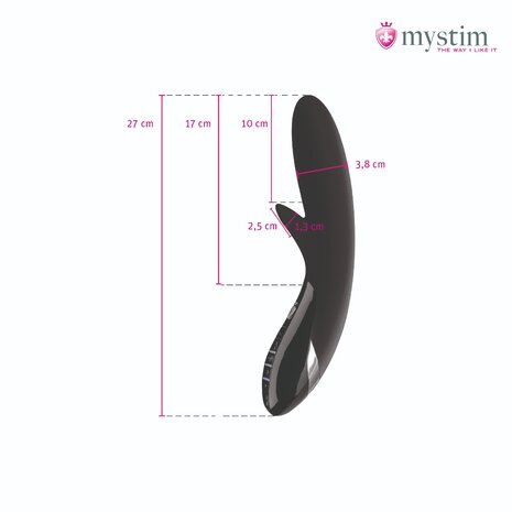 Mystim - Electrosex - Daring Danny - E-Stim Vibrator - Black Edition - Zwart