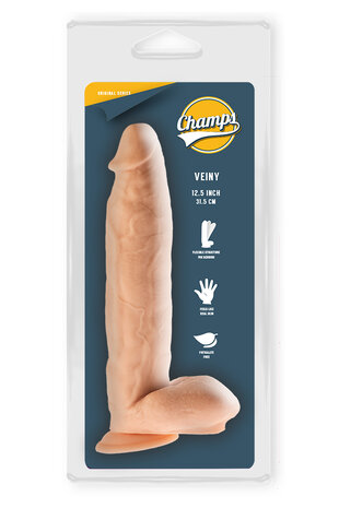 Champs - Veiny - Original Dildo - 31.5 x 6 cm - Lichte Huidskleur