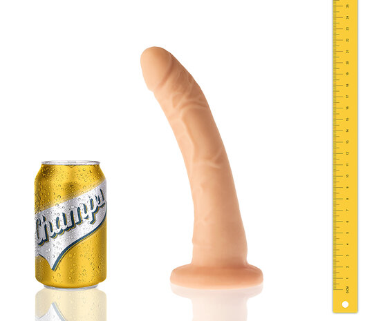 Champs - Groovy - Original Dildo - 21.5 x 3 cm - Lichte Huidskleur