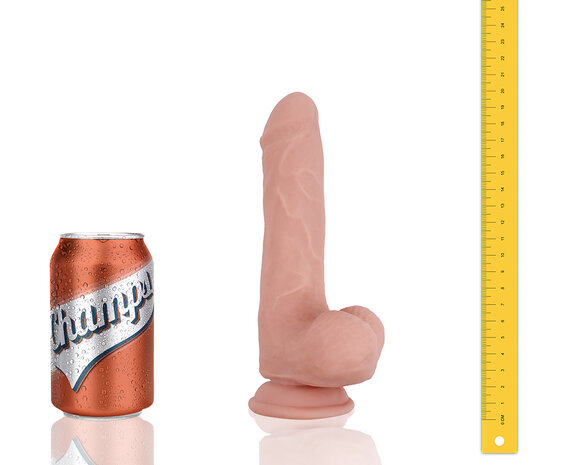 Champs - Hunky - Dual Density Dildo - 20 x 4 cm - Lichte Huidskleur