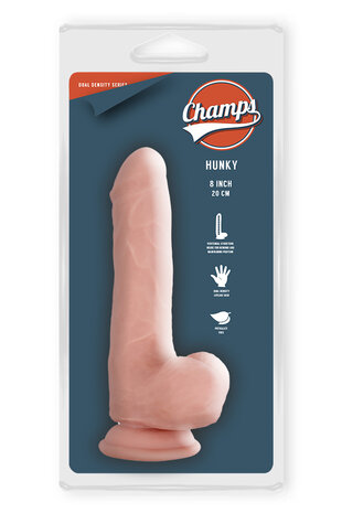 Champs - Hunky - Dual Density Dildo - 20 x 4 cm - Lichte Huidskleur