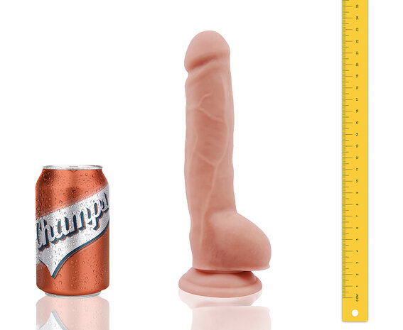 Champs - Baldy - Dual Density Dildo - 23 x 4 cm - Lichte Huidskleur