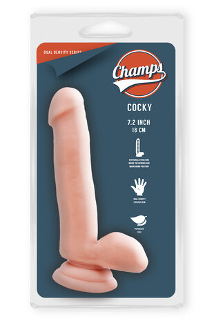 Champs - Cocky - Dual Density Dildo 8 x 3,1 cm - Lichte Huidskleur