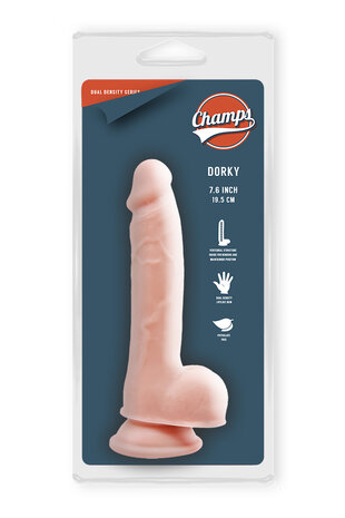 Champs - Dorky - Dual Density Dildo - 19.5 x 3.1 cm - Lichte Huidskleur