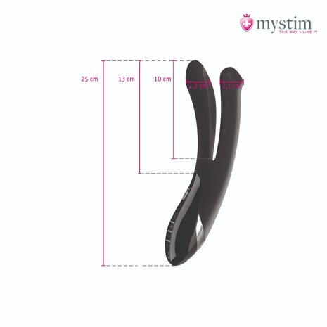 Mystim - Electrosex - Tingling Aparte - E-stim Vibrator - Black