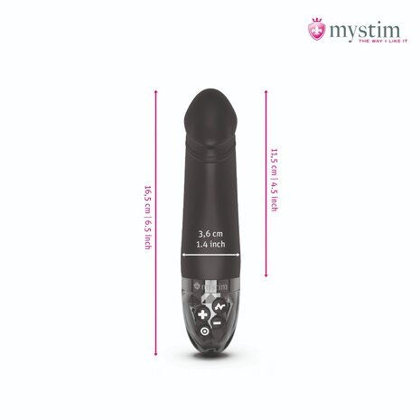 Mystim - Electrosex - Real Deal Neal - E-stim Vibrator - Black