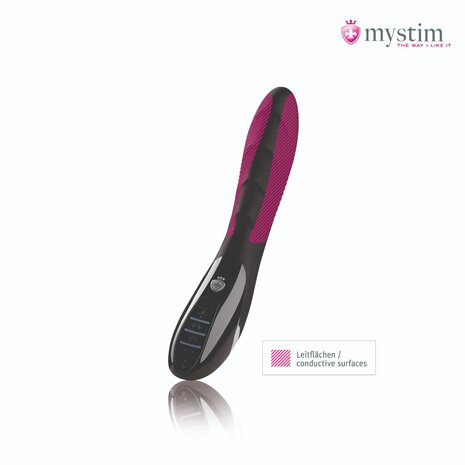 Mystim - Electrosex - Sizzling Simon - E-stim Vibrator - Black