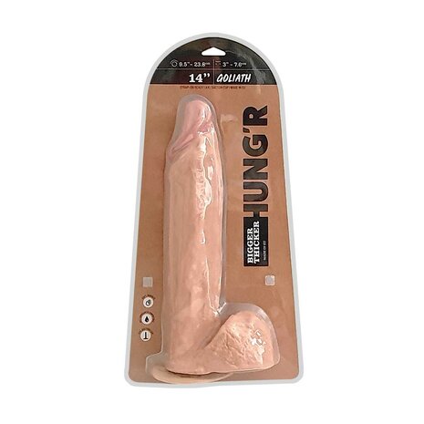 HUNG'R - Goliath - Dildo - Lichte huidskleur - 36 cm - Ø 7.6 cm