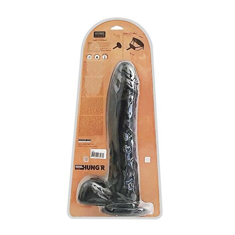 HUNG'R - Maxim - Dildo - Zwart - 33.5 cm - Ø 6.6 cm