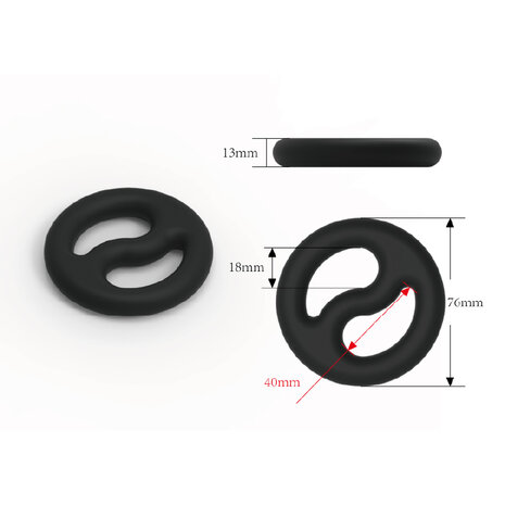 Brutus - Yin-Yang - Cockring - Silicone Cock And Ball Ring