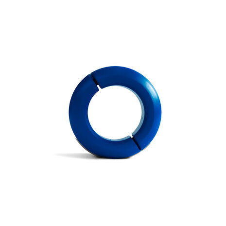 Black Label - Donut Ballstretcher - 30 x 35 mm - RVS - Mat Blauw