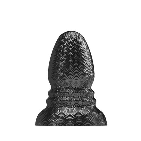 Stretch'r - Ripple - XXL Buttplug - Metallic Zwart - Maat M