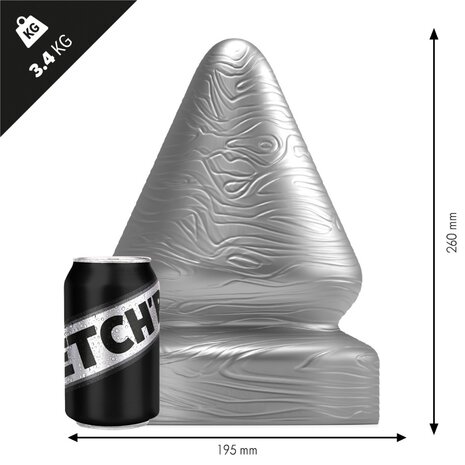 Stretch'r - Sirup - XXL Buttplug - Gun Metal Zilver - Maat XL