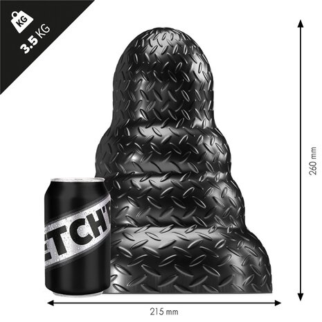 Stretch'r - Tripole - XXL Buttplug - Zwart Metallic - Maat XL