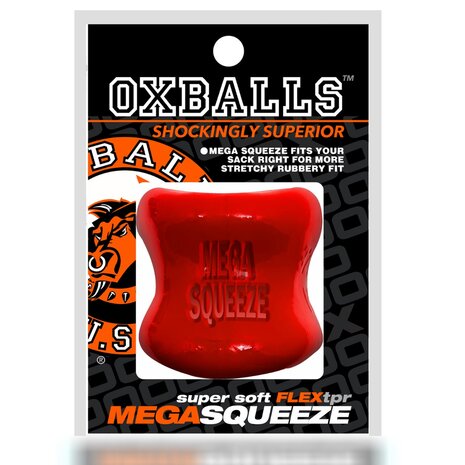 Oxballs - Mega Squeeze - Rekbare Ballstretcher - TPR - Rood