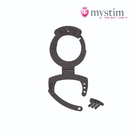 Mystim - Electrosex - Pubic Enemy No 3 Electro Cock Cage met Ball Squeezer