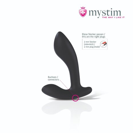 Mystim - Electrosex - Flexing Flavio - E-stim Prostate Stimulator - Black