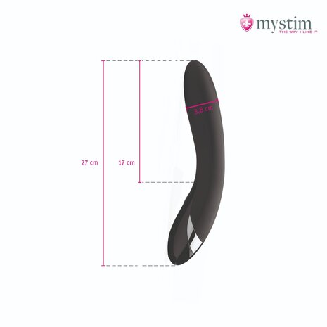 Mystim - Electrosex - Electric Eric - E-stim Vibrator - Zwart